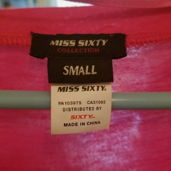 Miss Sixty Pink rhinestones short dress size S - Picture 3 of 3